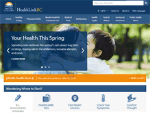 Tablet Screenshot of healthlinkbc.ca